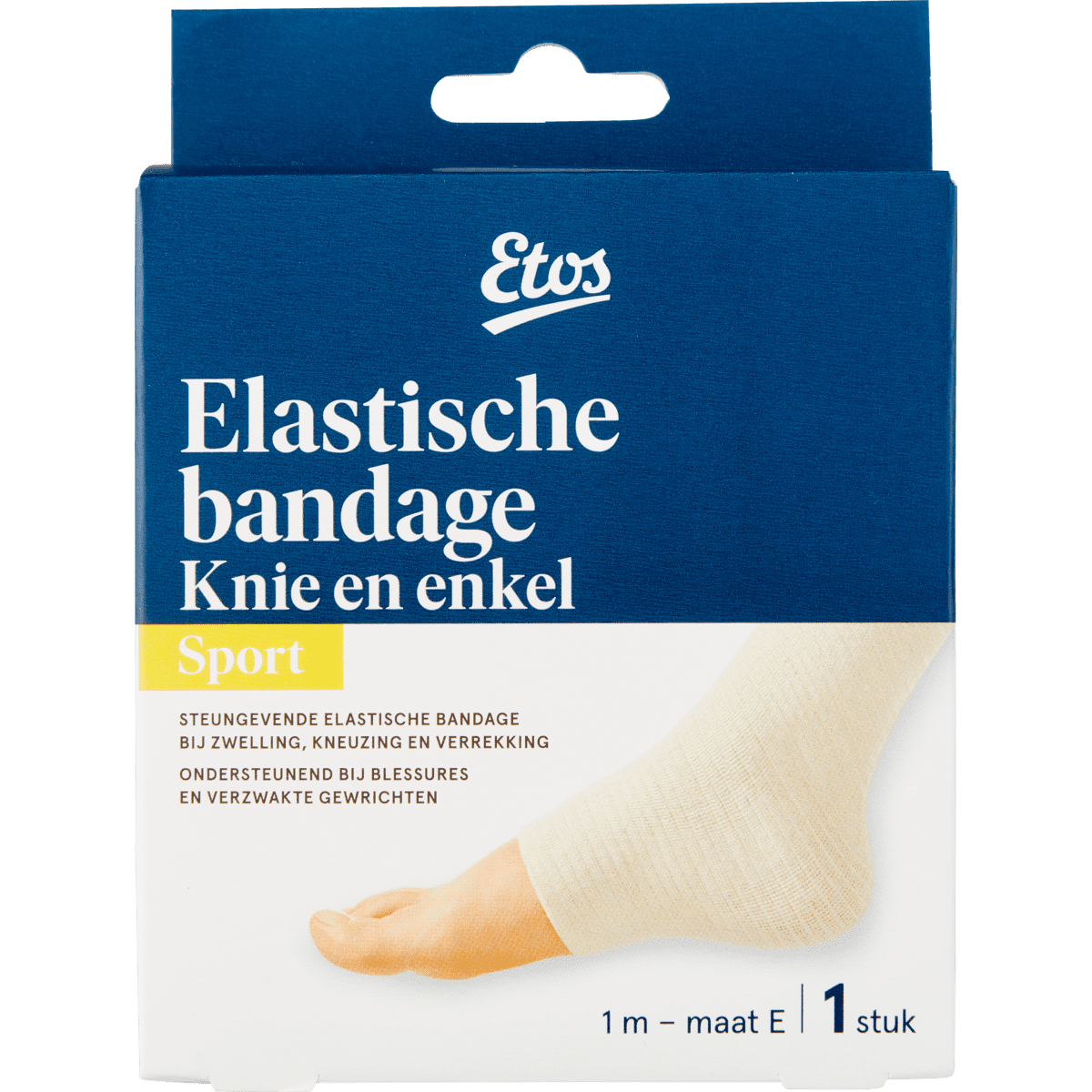 Etos Sport Elastische bandage Knie en enkel Wit