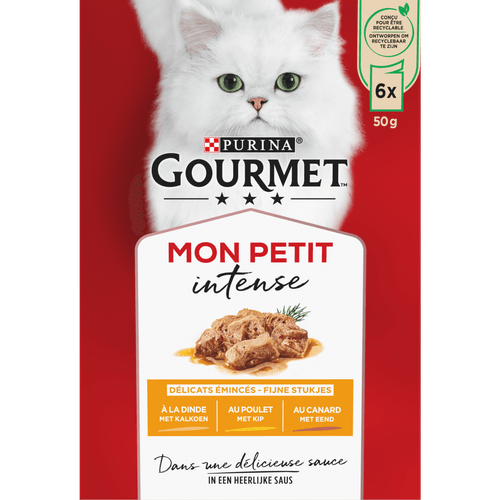 Gourmet Mon petit eend-kip-kalkoen 6 stuks