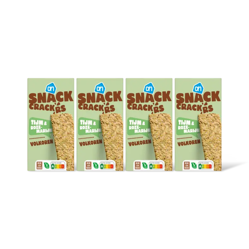 AH Snackcrackers tijm & rozemarijn 4-pack