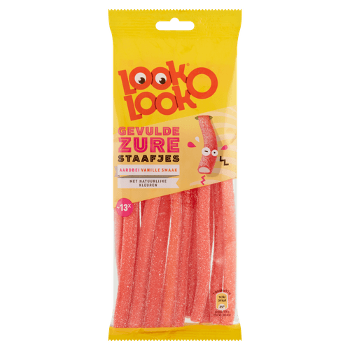 Look O Look Zuur gevulde staafjes Zuur Snoep Zak