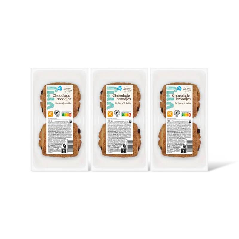 AH Glutenvrij Chocolade broodjes 3-pack