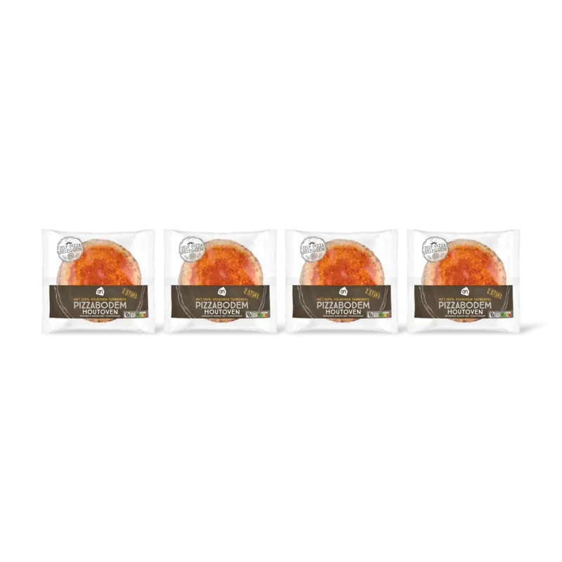 AH Volkoren houtoven pizzabodem 4-pack