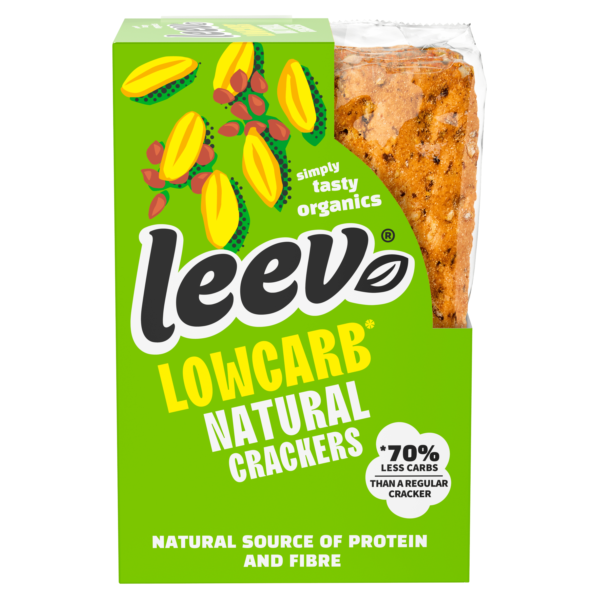 Leev Low-Carb Proteïne crackers naturel