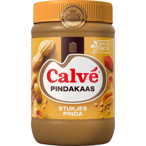 Calvé Pindakaas met stukjes pinda