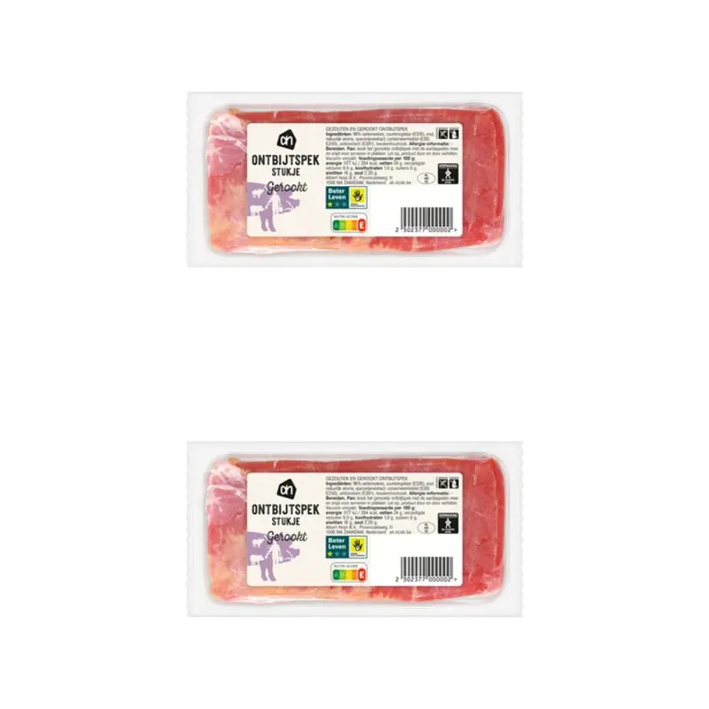 AH Gerookt ontbijtspek stukje 2-pack
