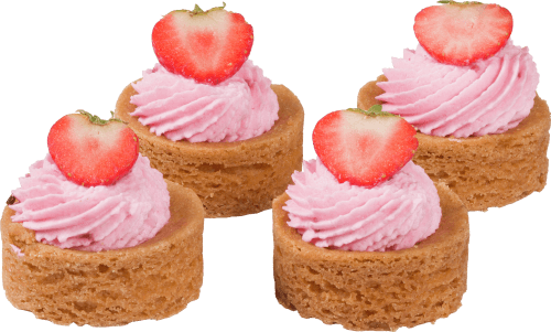 Bavaroise slofjes aardbei 4 st.