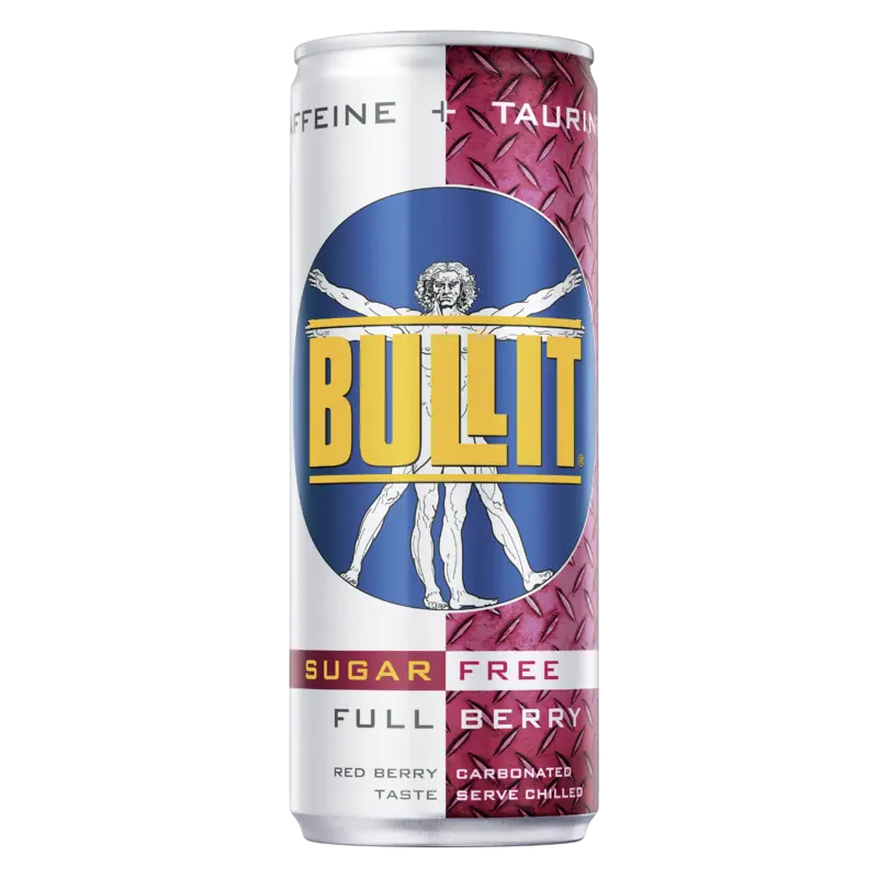 Bullit Energy drink suikervrij rode bessen