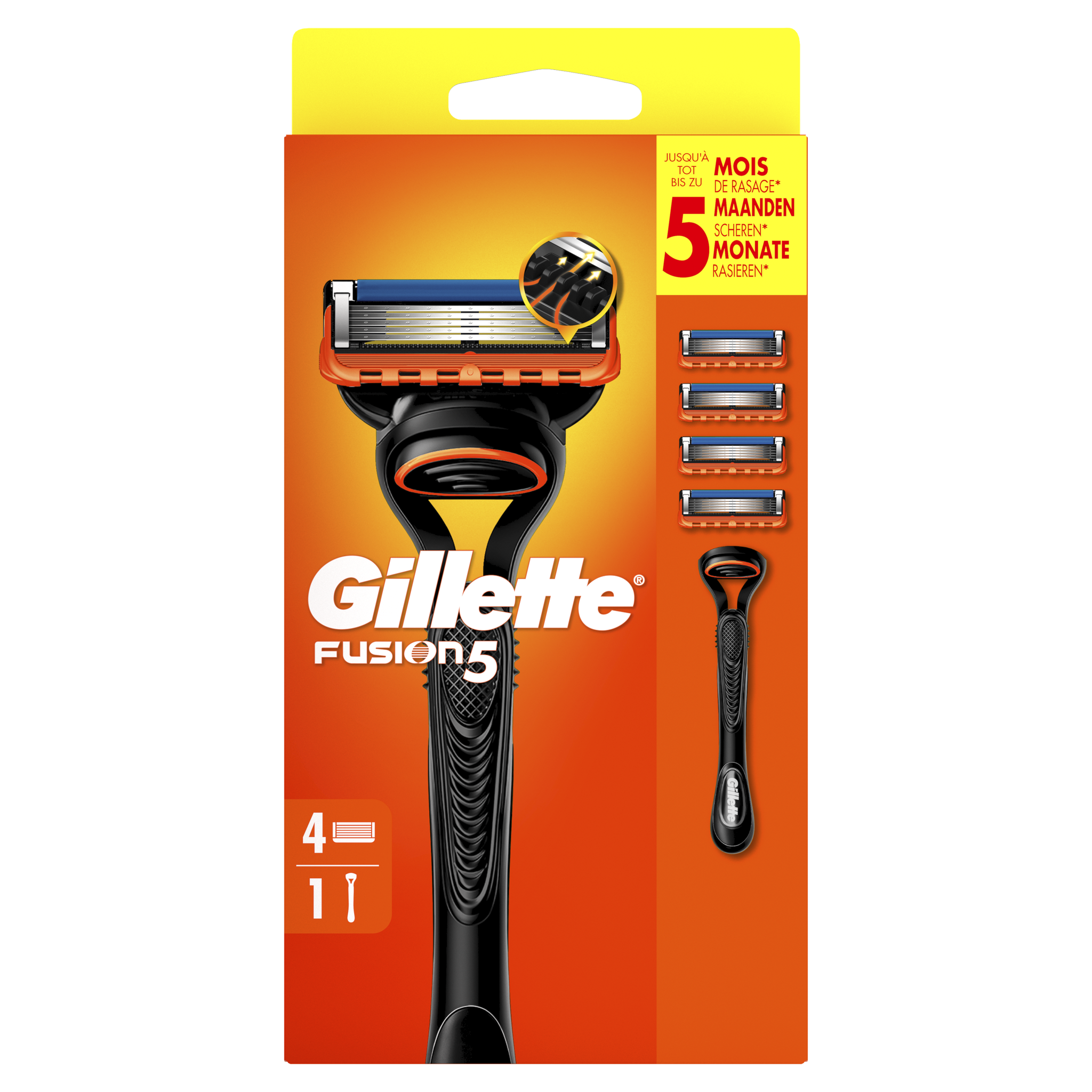 Gillette Fusion Scheerapparaat Met 4 Navulmesjes
