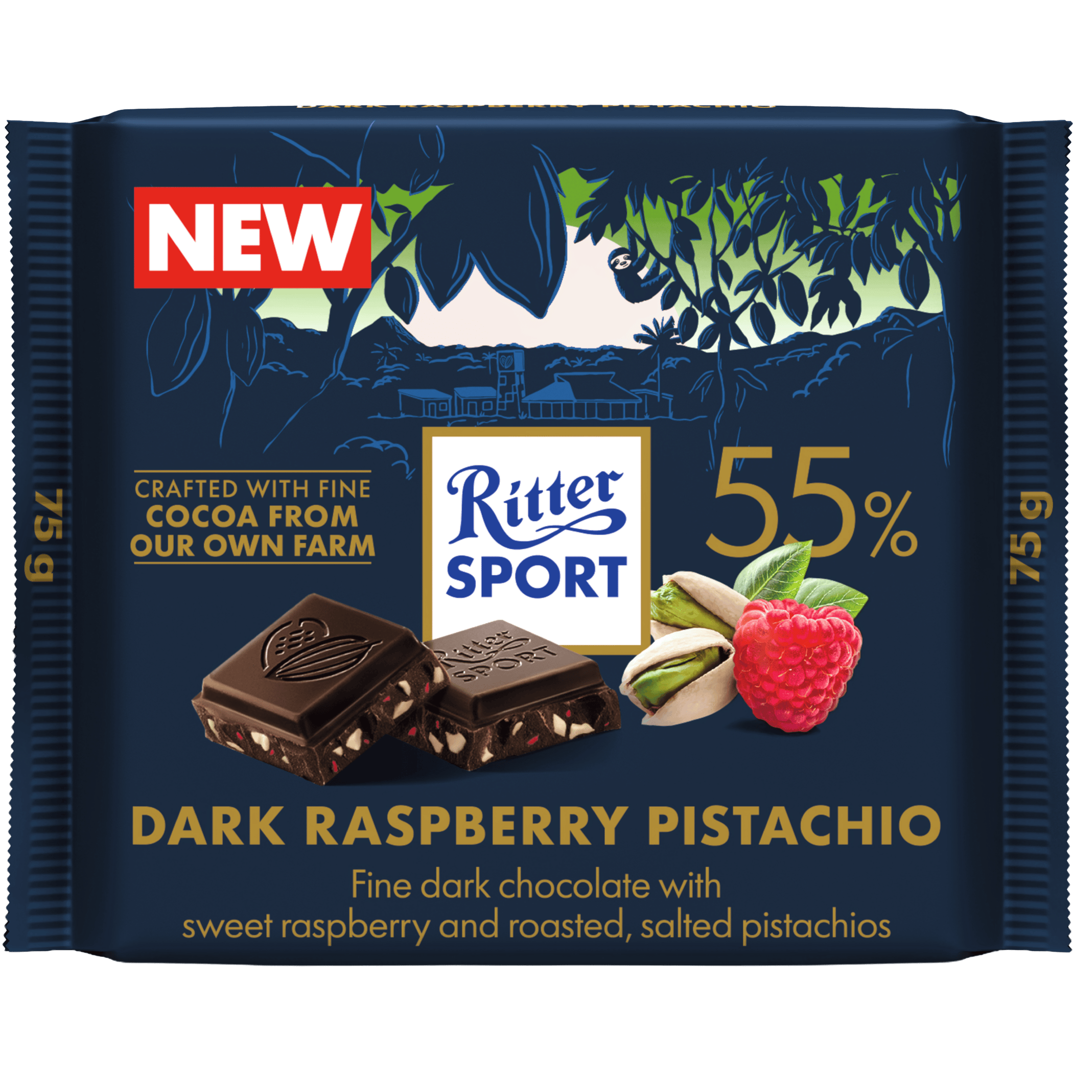 Ritter Sport Dark Raspberry Pistachio