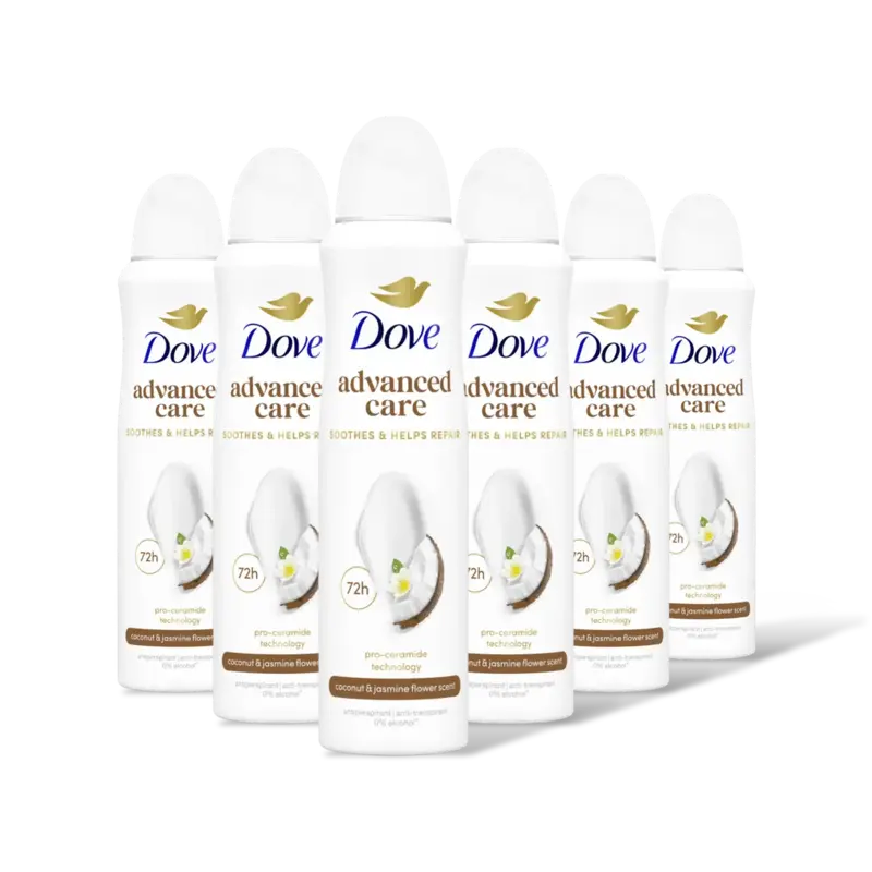 Dove Coco & jasmine deodorant spray 6-pack