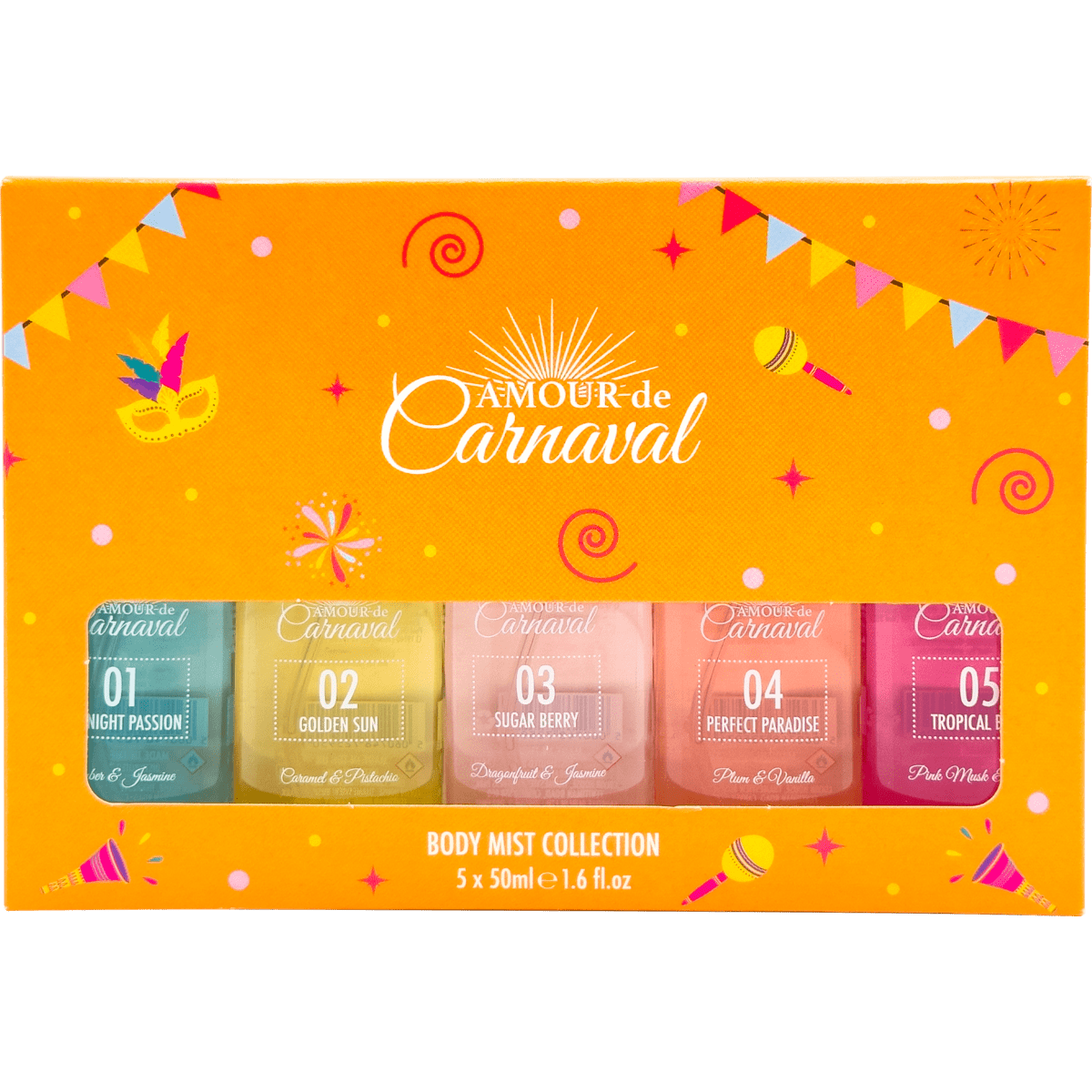 Amour de Carnaval Bodymist Giftset Mini's 5 x 50 ML