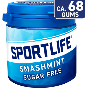 Sportlife Smashmint Suikrvrije kauwgom 102 g