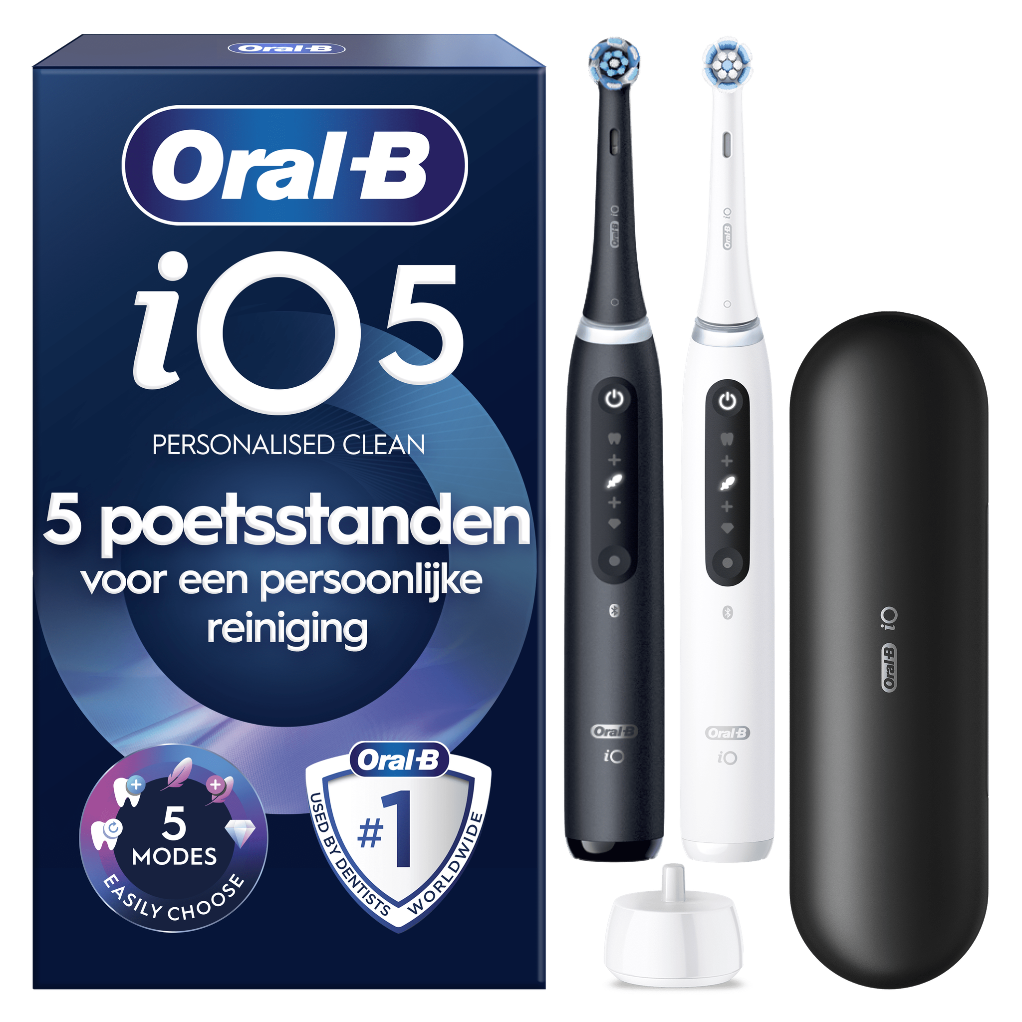 Oral-B iO 5s Zwart & Wit Duo Elektrische Tandenborstels