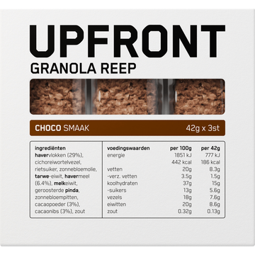Upfront Granola Reep Choco 3x2 stuks 42g