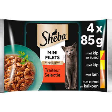 Sheba Mini Filets Traiteur Selectie in Saus 4 x 85 g