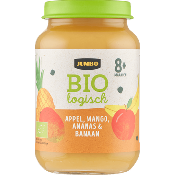 Jumbo Babyvoeding Biologisch Appel, Mango, Ananas & Banaan 8+ Maanden 190 g