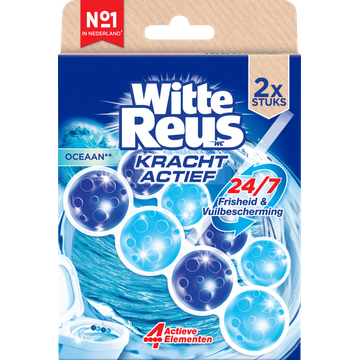 Witte Reus toiletblok Kracht Actief Oceaan 2 x 50g