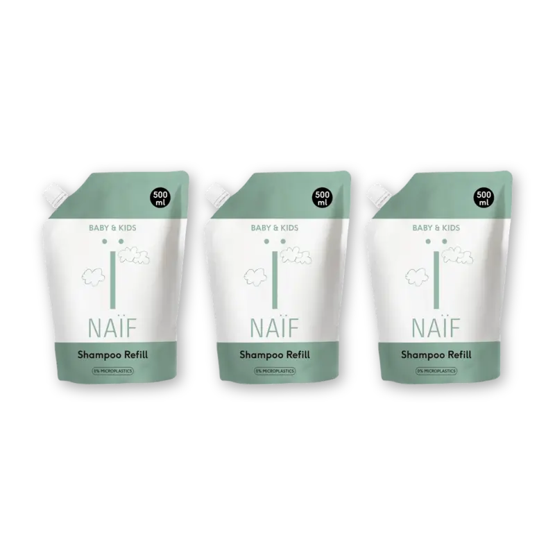 Naïf Baby&kids nourishing shampoo refill 3pk