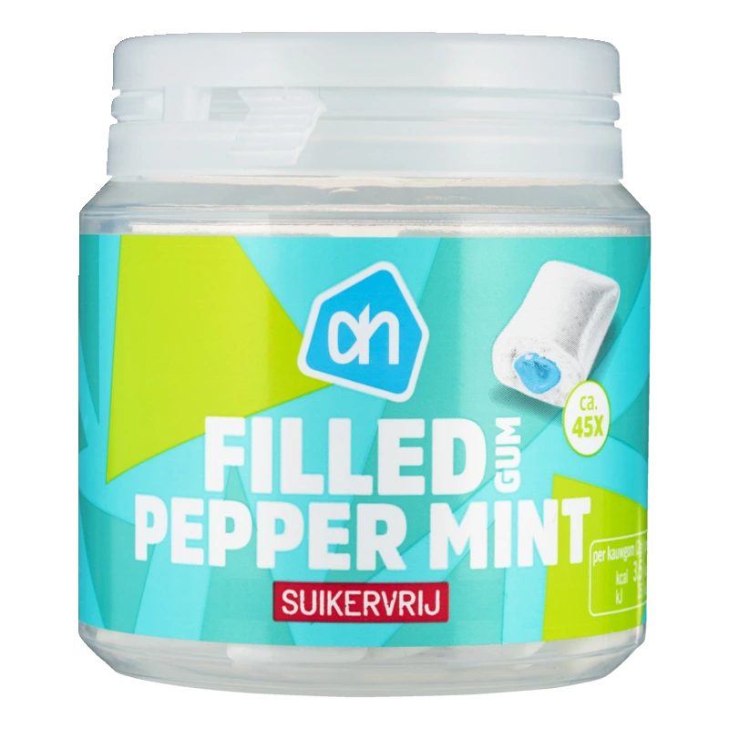 AH Filled peppermint kauwgom suikervrij