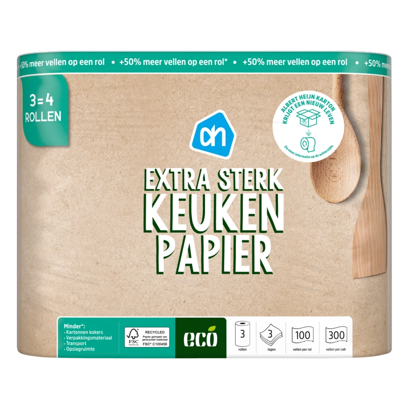 AH Keukenpapier recycled 3-laags