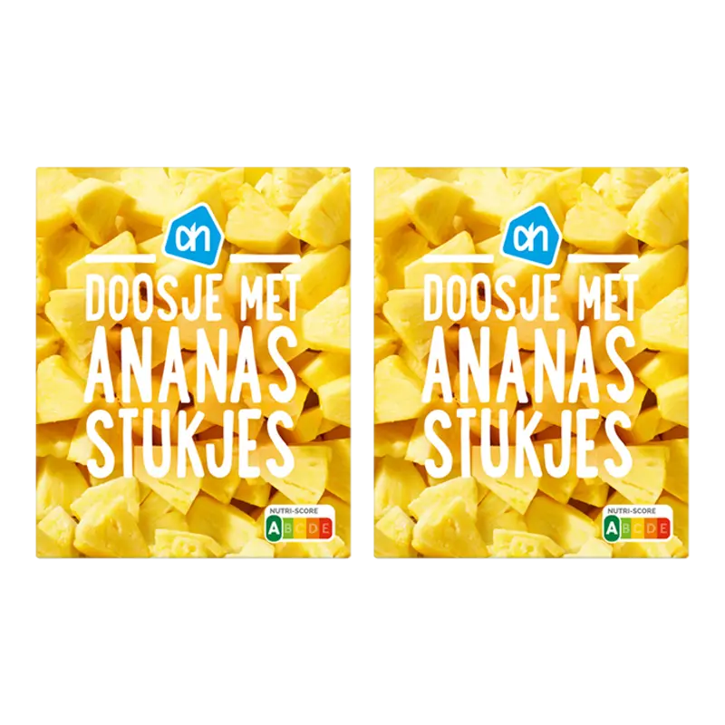 AH Doosje met ananas stukjes 2-pack