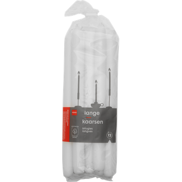 HEMA Lange Kaarsen Wit 12 Stuks