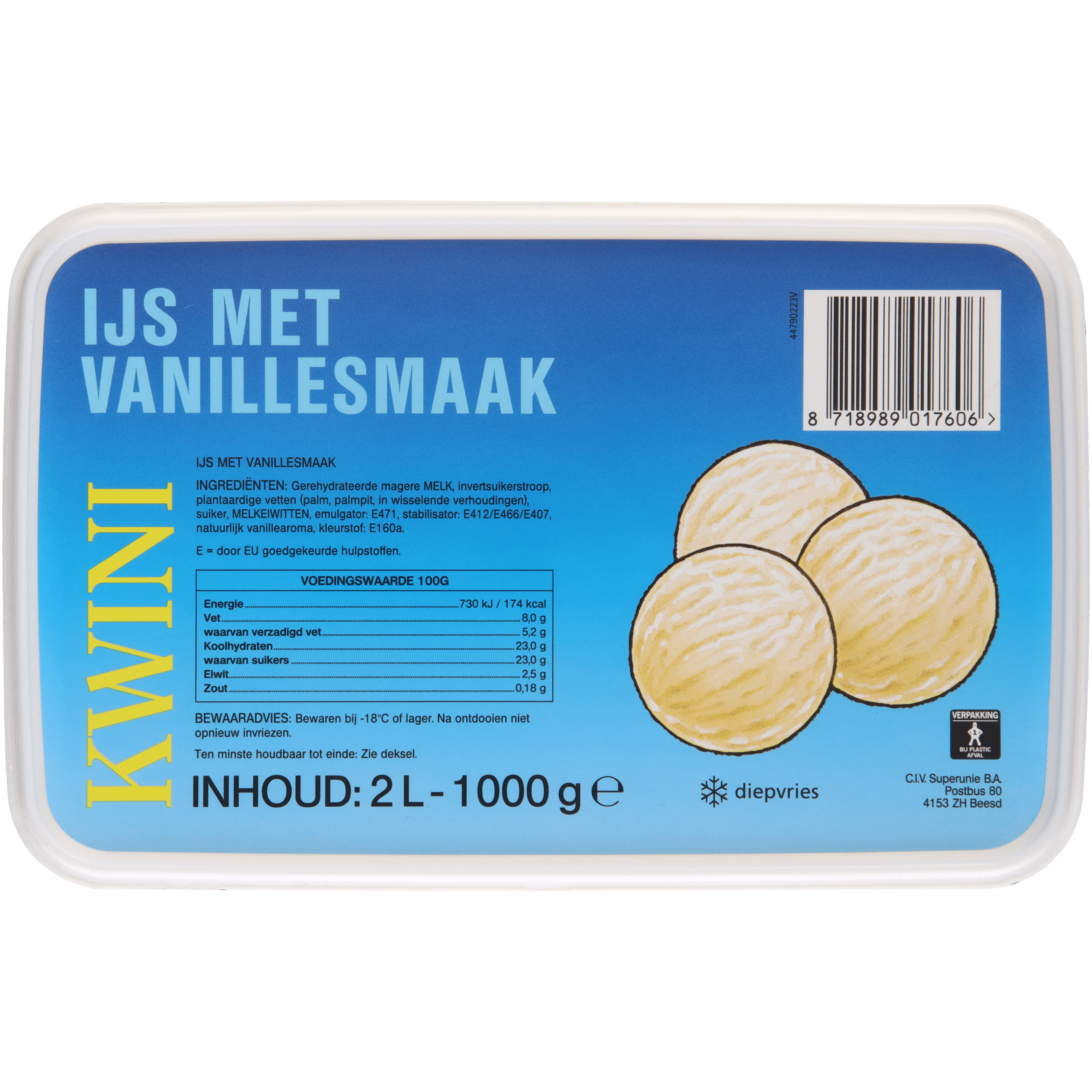 Kwini Vanille ijs