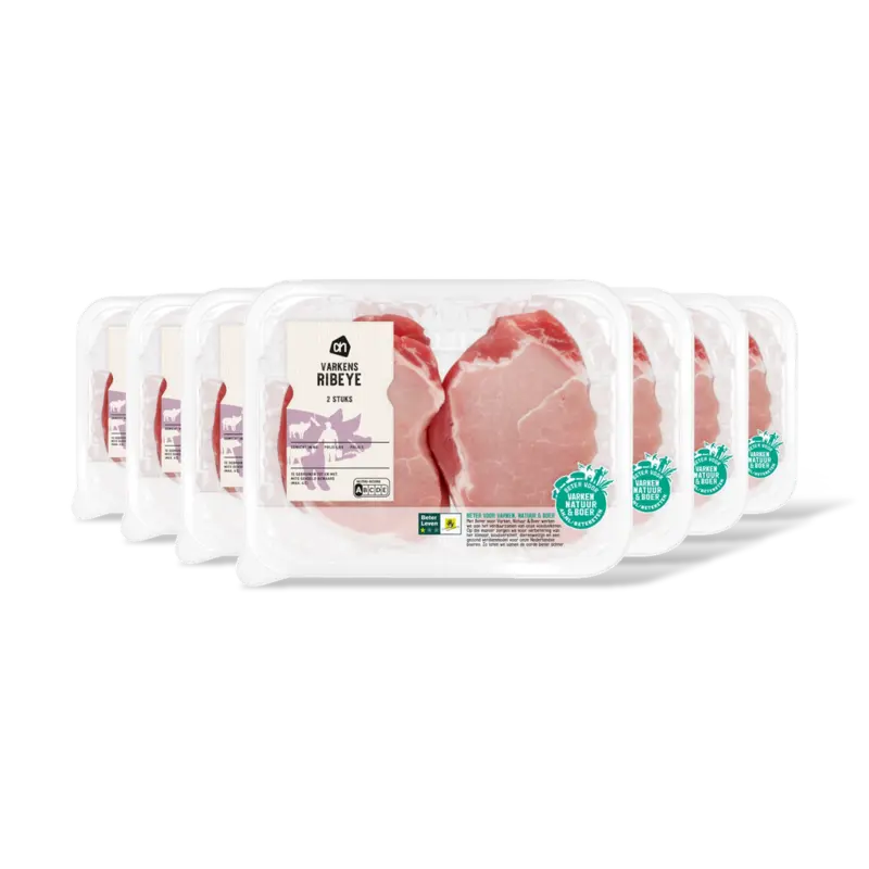 AH Varkensribeye naturel 7-pack