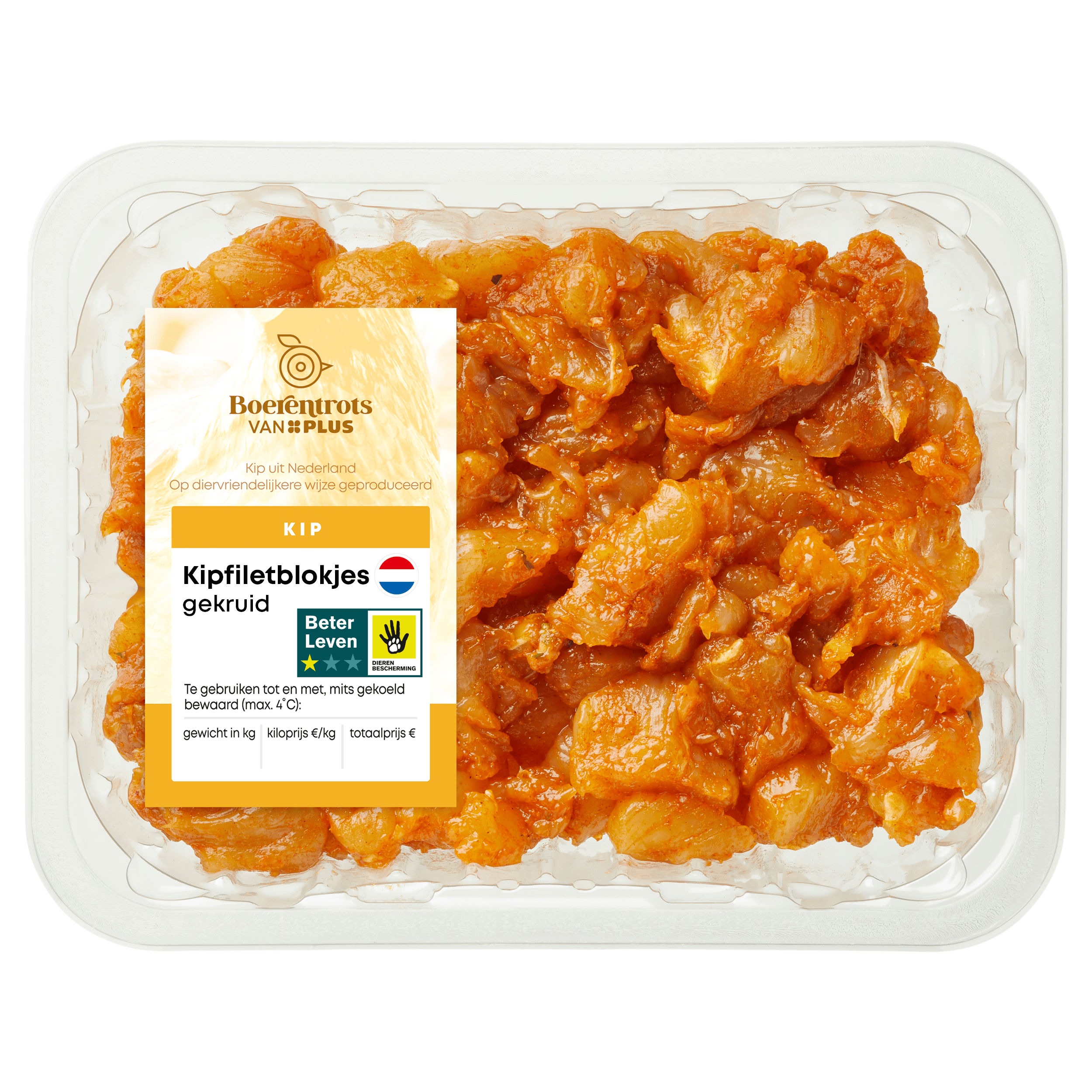 PLUS Boerentrots Kipfiletblokjes gekruid