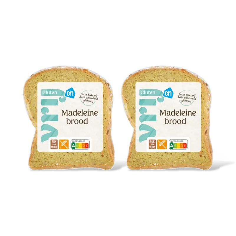 AH Glutenvrij Madeleine brood half 2-pack
