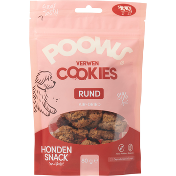 Poows Honden Verwen Cookies Rund 80 g