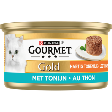 Gourmet Gold Hartig Torentje Kattenvoer nat met Tonijn
