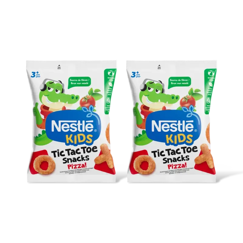 Nestlé Kids tic tac toe snacks pizza 3+ jr 2-pk