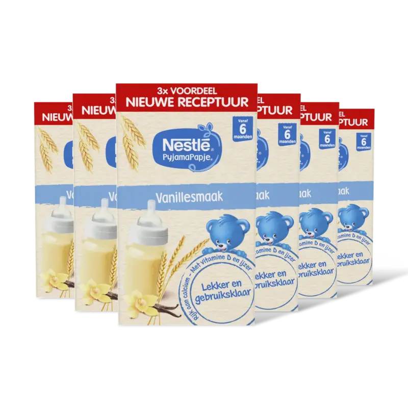 Nestlé Pyjamapapje vanille 6m+ 3x voordeel 6pck