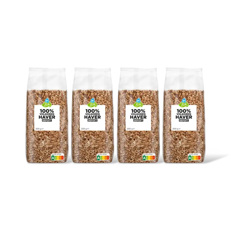 AH Biologisch 100% volkoren haver gepoft 4-pack
