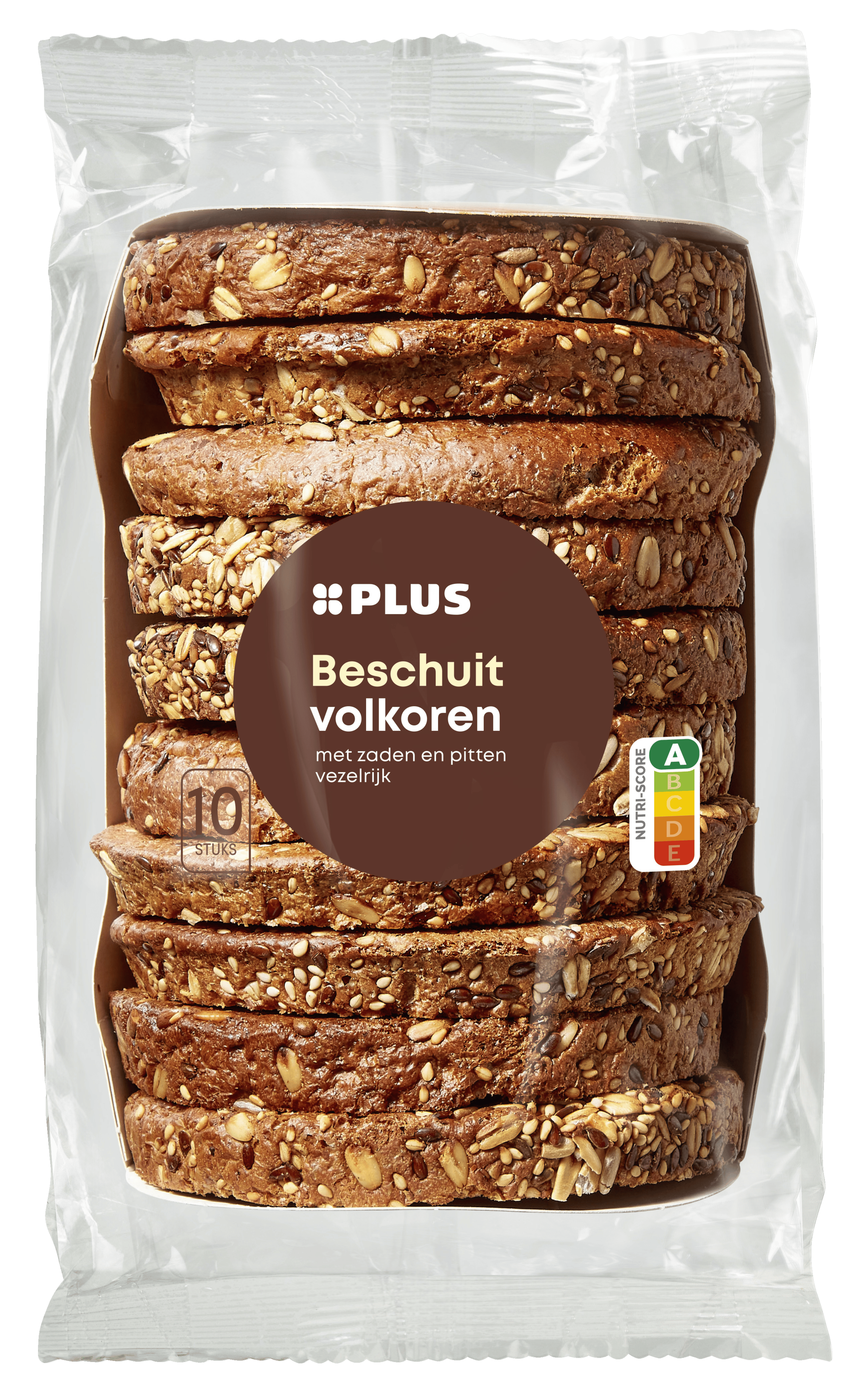 PLUS Beschuit volkoren met zaden