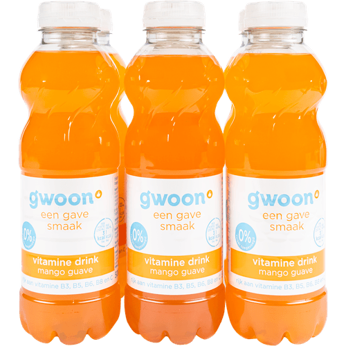 G'woon Vitamine drink 0% mango-guave 6x50 cl