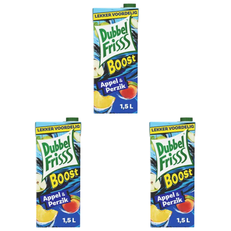 DubbelFrisss Boost Appel-Perzik 3-pack