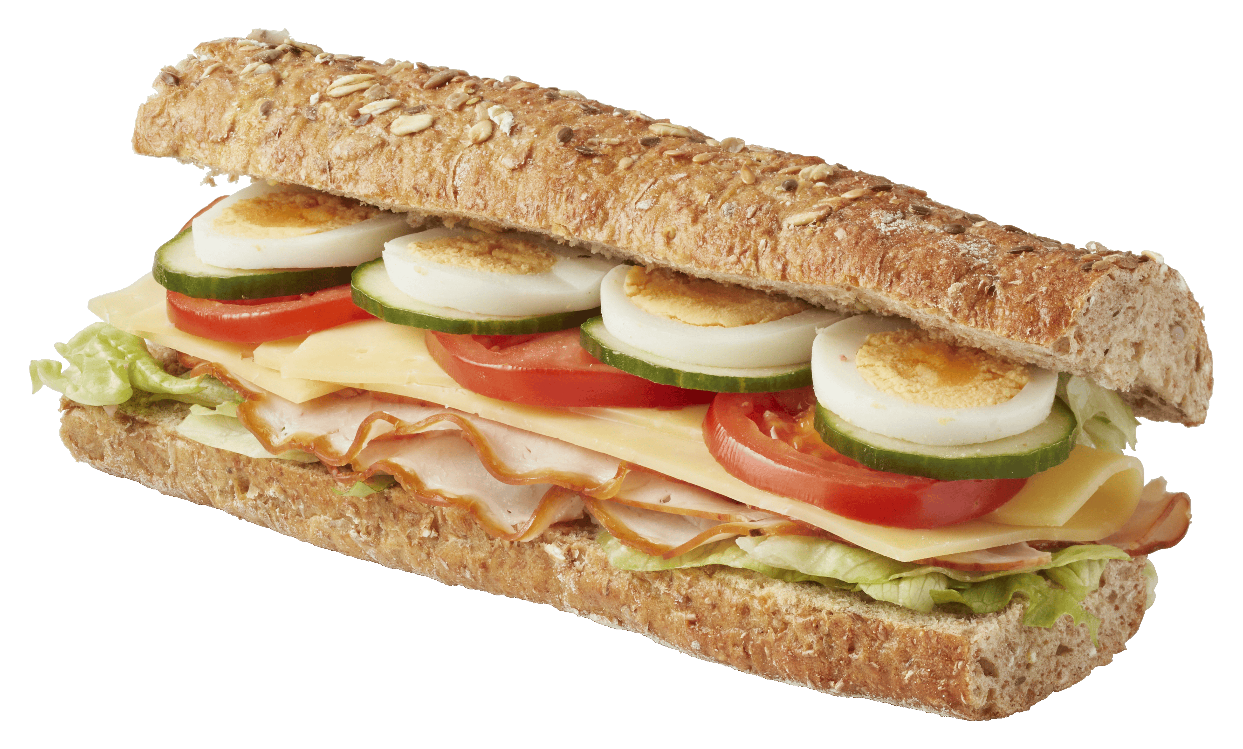 Uit de keuken van Meergranen baguette gezond ham kaas