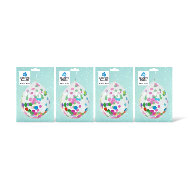 AH Confetti ballon 4-pack