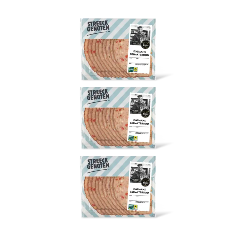 Streeckgenoten Italiaans gehaktbrood 3-pack