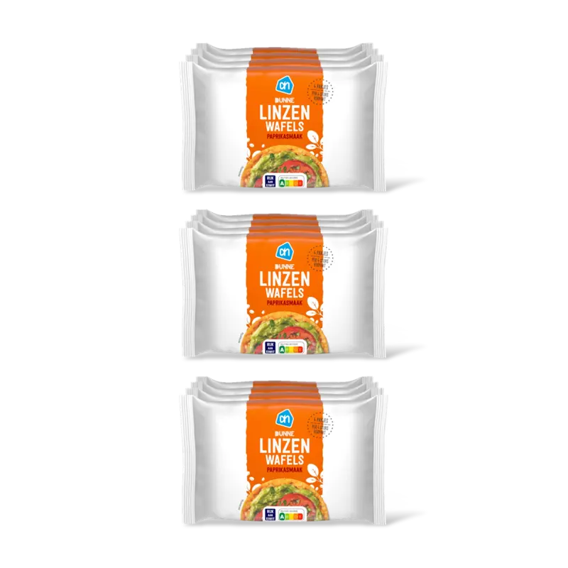 AH Dunne linzenwafels paprika smaak 4x 3pck