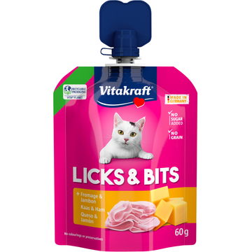 Licks & Bits Kaas & Ham, 60 gr
