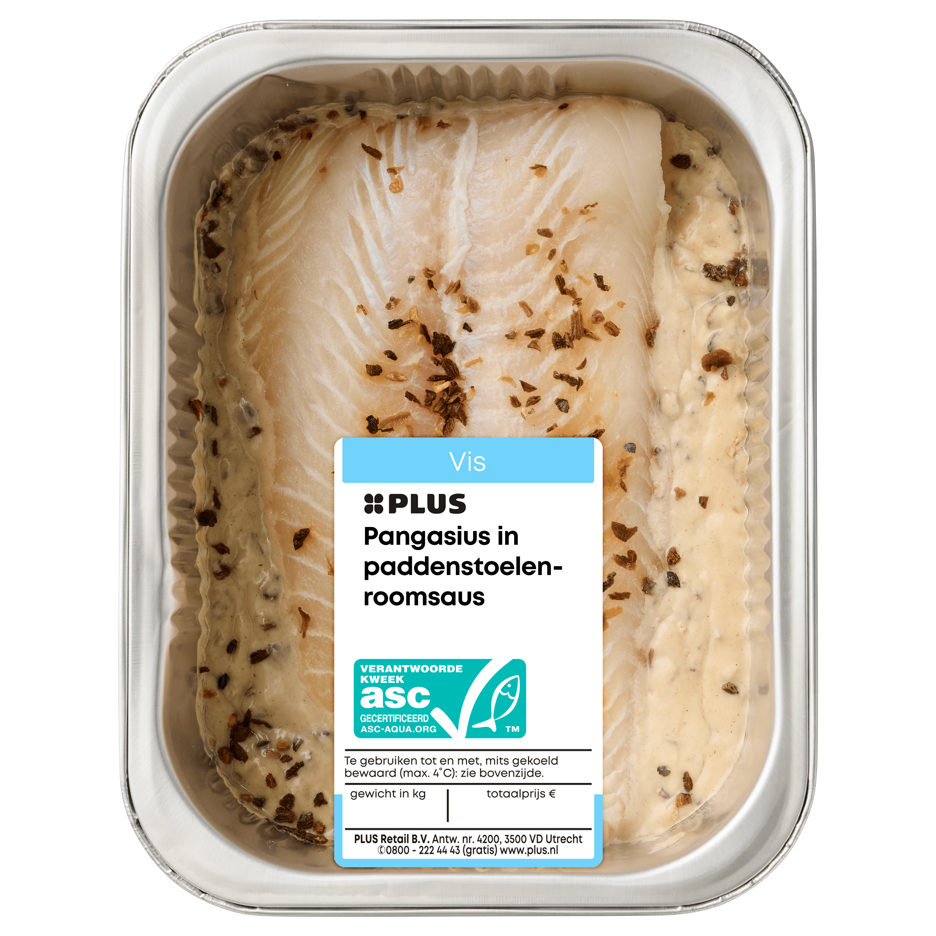 PLUS Ovenschotel Pangasius in Paddenstoelen
