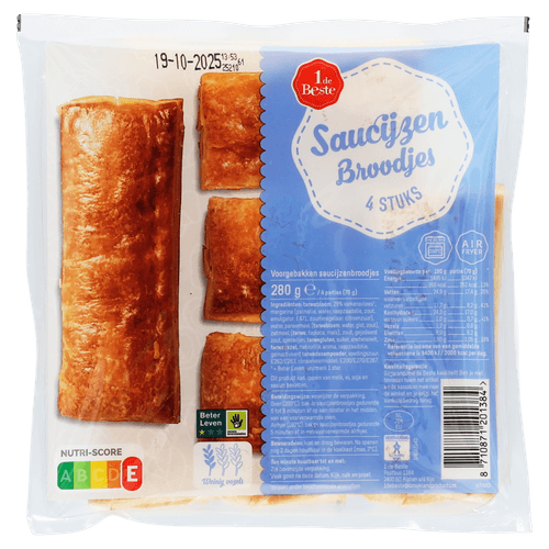 1 de Beste Saucijzenbroodjes 4 stuks