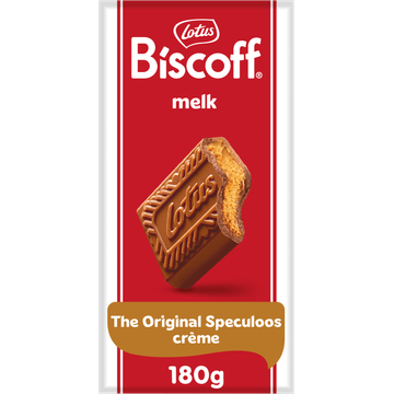 Lotus Biscoff speculoos melk chocoladereep speculoos vulling 180 g
