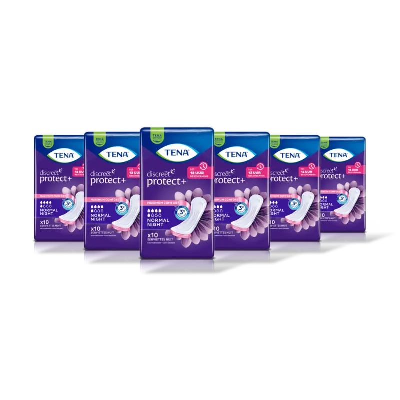 Tena Discreet protect+ normal night 6-pack