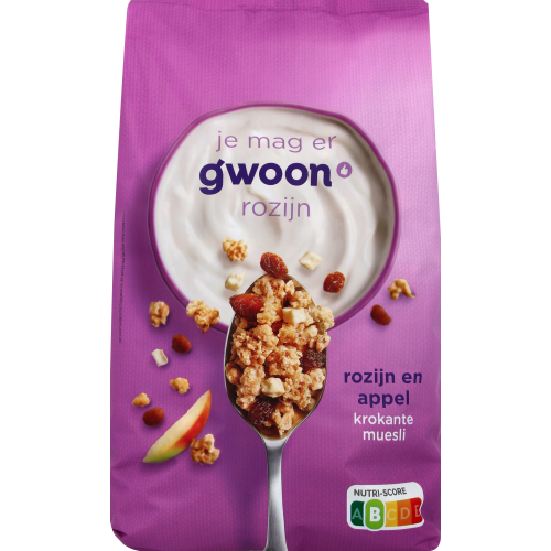 G'woon Muesli Rozijn En Appel
