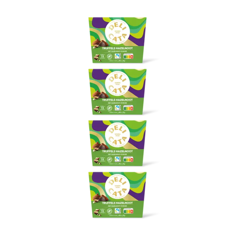 Delicata Truffels hazelnoot 4-pack