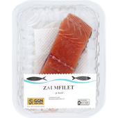 zalm filet op huid